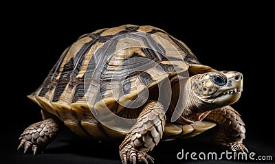 A beautiful photograph of The Ploughshare Tortoise Stock Photo