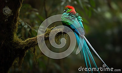 A beautiful photograph of Quetzal Stock Photo