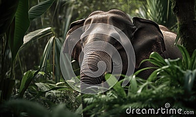 A beautiful photograph of a Sumatran Elephant Stock Photo