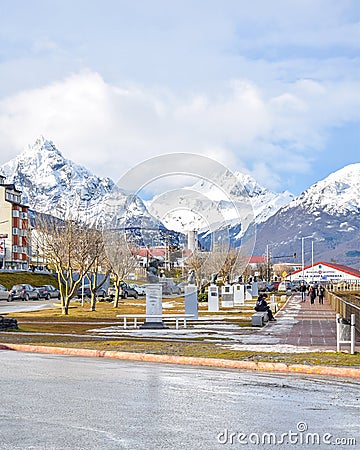 Landscape in Tierra del Fuego, Ushuaia, The city! Editorial Stock Photo