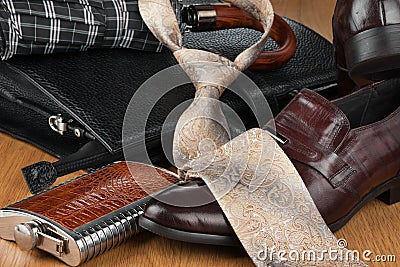 Beautiful picture of mens modern fashion, can use as background. Stock Photo