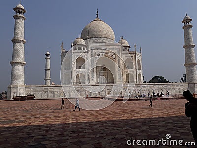 This beautiful picture is of the Taj Mahal, the light of the sun is falling on the Taj Mahal. Editorial Stock Photo