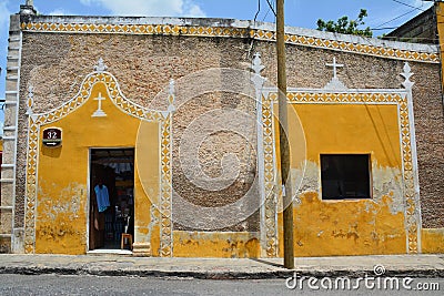 Yellow Village of Izamal Yucatan in Mexico Stock Photo