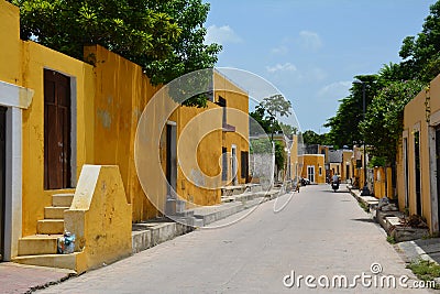 Yellow Village of Izamal Yucatan in Mexico Stock Photo