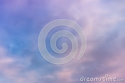 Beautiful pink clouds on the blue sky. Pastel of sky and soft cloud abstract background Stock Photo