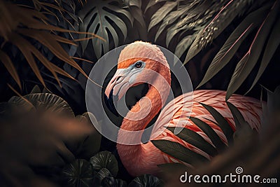 Pink flamingo. Stock Photo