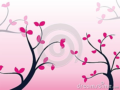 Beautiful pink flower art nature cdr wallpaper Stock Photo