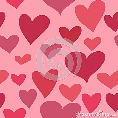 Beautiful pink hearts on a pink background Stock Photo