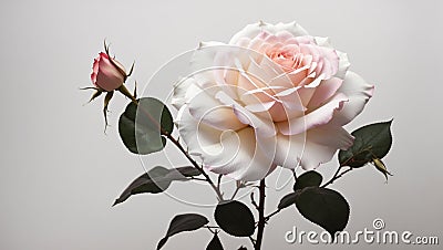 Beautiful Pink Rose with whitebackground Stock Photo