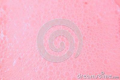 Beautiful pink soap bubbles background, orange and white foam bubble texture Stock Photo