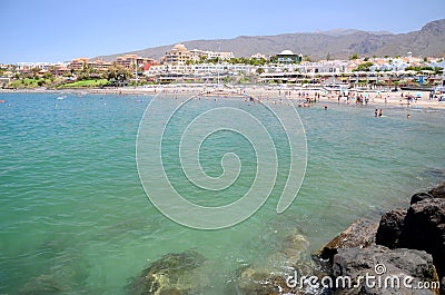 Beautiful Playa de Fanabe in Costa Adeje on Tenerife Stock Photo