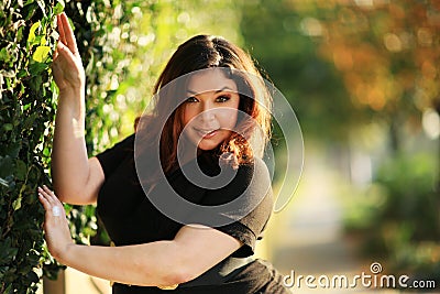 Beautiful plus size model Stock Photo