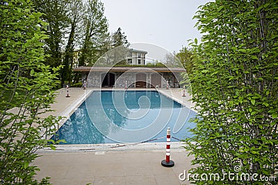 A beautiful pool with clear water Stock Photo