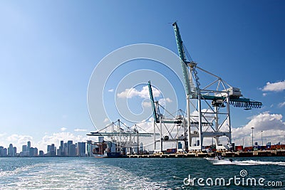 Beautiful Port of Miami Stock Photo