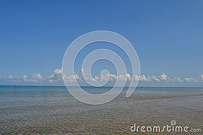 Beautiful Portuguese Island beach with turquoise water,Mozambique Stock Photo