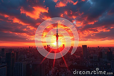 sunsets and sunrises all over the world Stock Photo