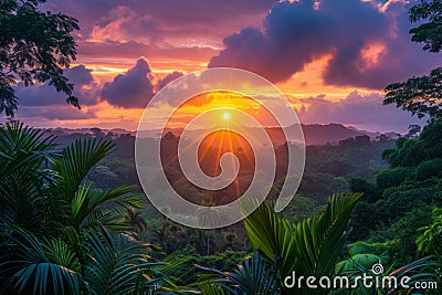 sunsets and sunrises all over the world Stock Photo