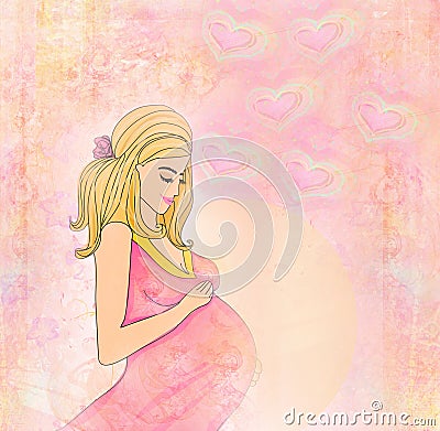 Beautiful pregnant girl Stock Photo