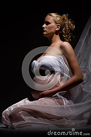 Beautiful pregnant woman Stock Photo