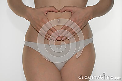 Beautiful pregnant young woman body Stock Photo