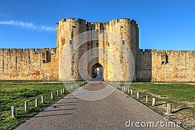 Aigues-Mortes fortifications, Occitanie, France Stock Photo