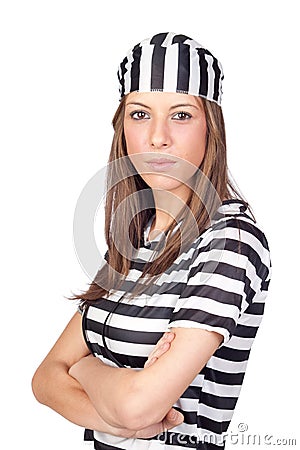 Beautiful prisoner Stock Photo