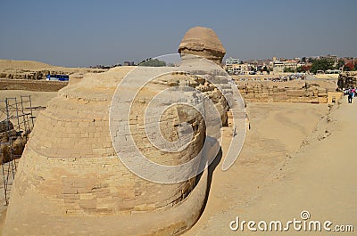 Beautiful profile of the Great Sphinx Editorial Stock Photo