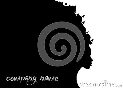 Beautiful profile of a woman silhouette. Beauty concept Logo Template. Vector Company Name isolated Vector Illustration