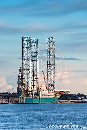 Beautiful promenade of the city of Dundee in Scotland, cityscape Stock Photo