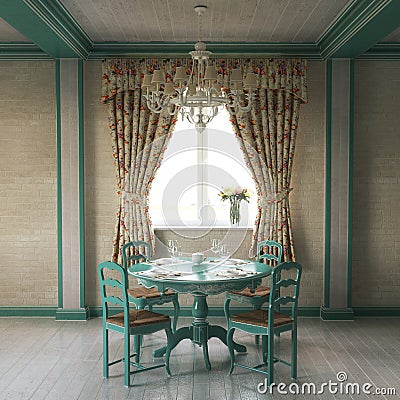 Beautiful Provence Home Interior Stock Photo