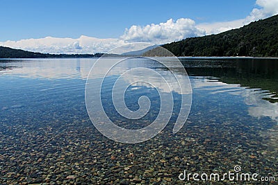 Beautiful pure blue water lake Stock Photo