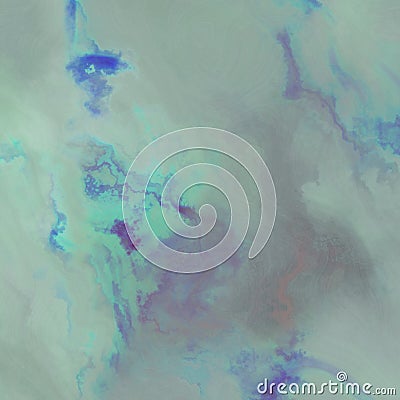 Beautiful pure blue watercolor ink dye transition on grey background, paint bleed, marble flow expanding, splatter spreading dynam Stock Photo