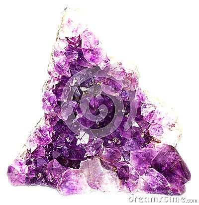 Amethyst cluster Stock Photo