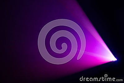 Beautiful purple pantone color wide lens projector spotlight . smoke abstract texture background . screening for multimedia Stock Photo