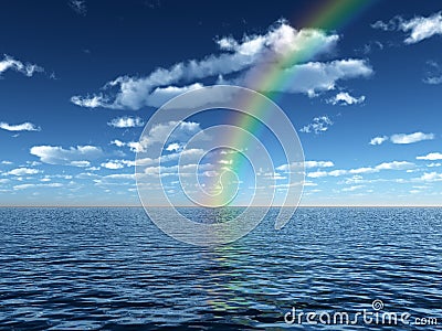 Beautiful rainbow Stock Photo