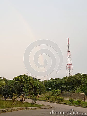 Beautiful Rainbow View Stock Photo