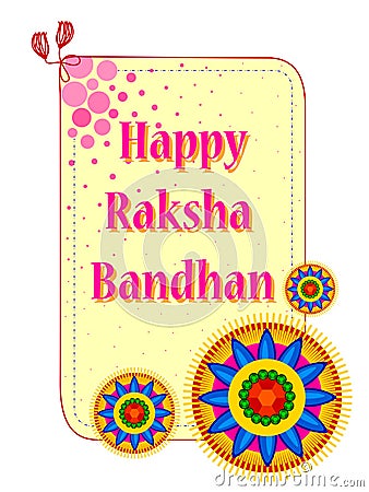 Beautiful Rakhi on Raksha Bandhan background Vector Illustration