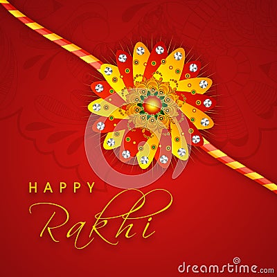 Beautiful rakhi for Raksha Bandhan celebration. Stock Photo