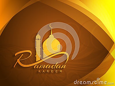 Beautiful ramadan kareem background design. Vector Illustration