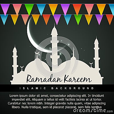 Beautiful ramadan kareem background Vector Illustration