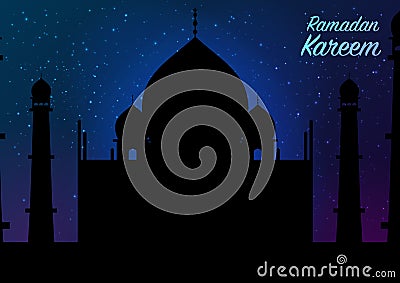 Beautiful ramadan kareem background. Vector Illustration