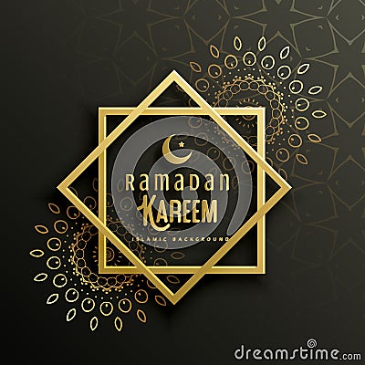 Beautiful ramadan kareem greeting card design with mandala art Vector Illustration