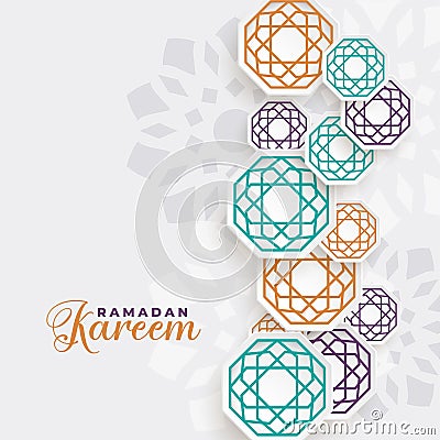 Beautiful ramadan kareem islamic decoration background Vector Illustration