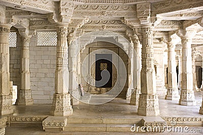 The beautiful Ranakpur Jain Temple Stock Photo