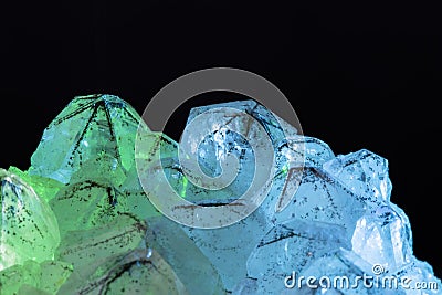 Beautiful rare precious stones from the mountains. Stock Photo