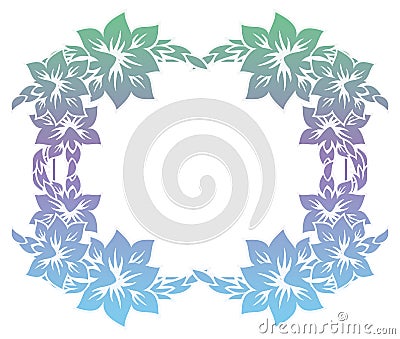 Beautiful raster frame with gradient filled. Stock Photo