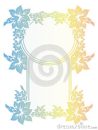 Beautiful raster frame with gradient filled. Stock Photo
