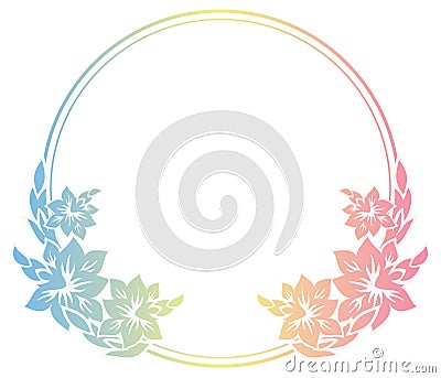 Beautiful raster round frame with gradient filled. Stock Photo