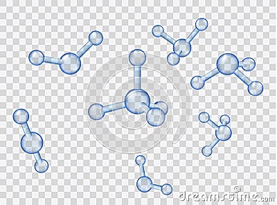 Beautiful realistic colorful futuristic vector with shiny molecules on transparent background Vector Illustration