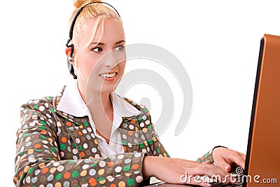 Beautiful receptionist Stock Photo